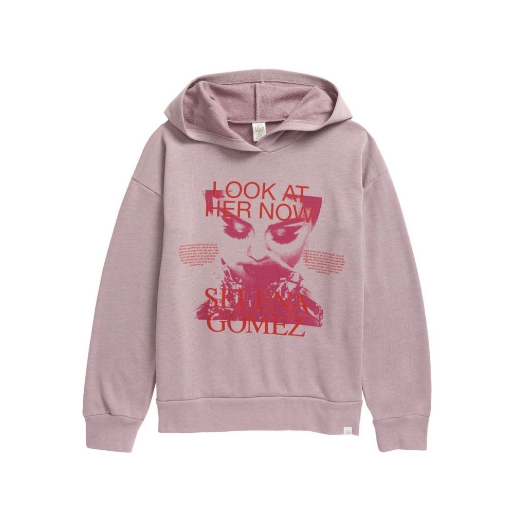 Selena Gomez Treasure & Bond Kids' Oversize Graphic Hoodie NEW